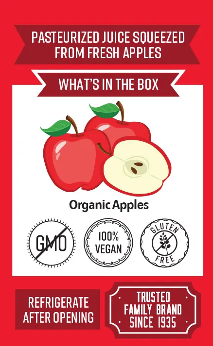 Lakewood Littles Organic Apple Juice Boxes | 4 x 8-Packs - Image 3