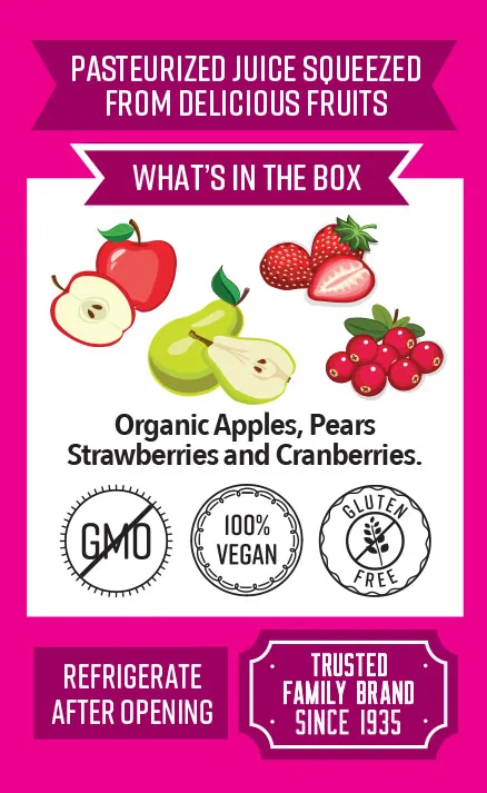 Lakewood Littles Organic Fruit Punch Juice Boxes | 4 x 8-Packs - Image 3