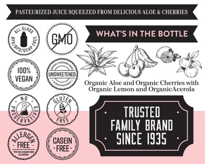 Lakewood Organic Aloe Cherry Juice | 32oz - Image 3